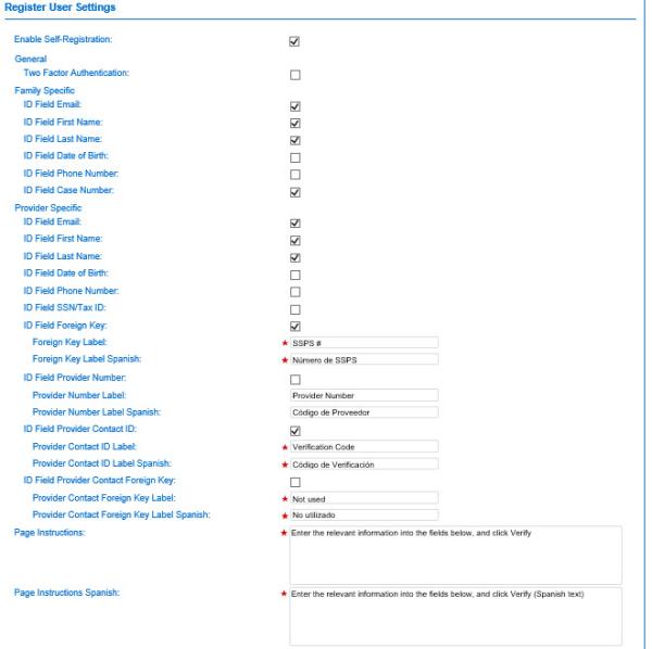 An image showing register user settings