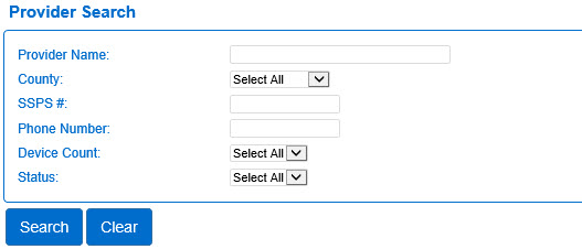 An image showing the provider search page
